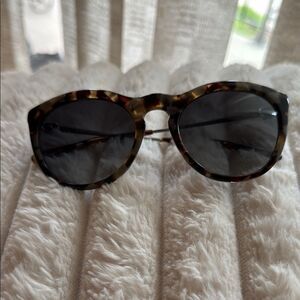 Tory Burch Polarized Gemini Link Cat-Eye Sunglasses Tortoise